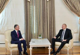 President Ilham Aliyev received delegation led by Chairman of Mazhilis of Kazakh Parliament (PHOTO)