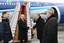 Azerbaijani president arrives in Russian Federation for visit (PHOTO)