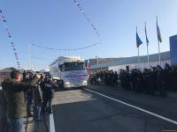 Azərbaycanla Rusiya arasında Samur körpüsünün açılışı olub (FOTO)