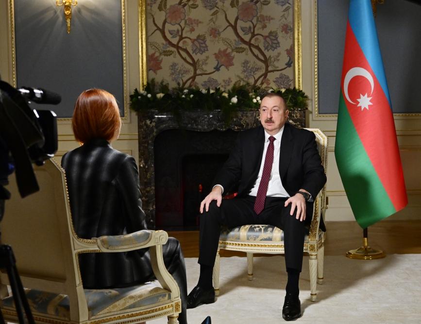 Azerbaijani president interviewed by Rossiya-24 TV channel (PHOTO)