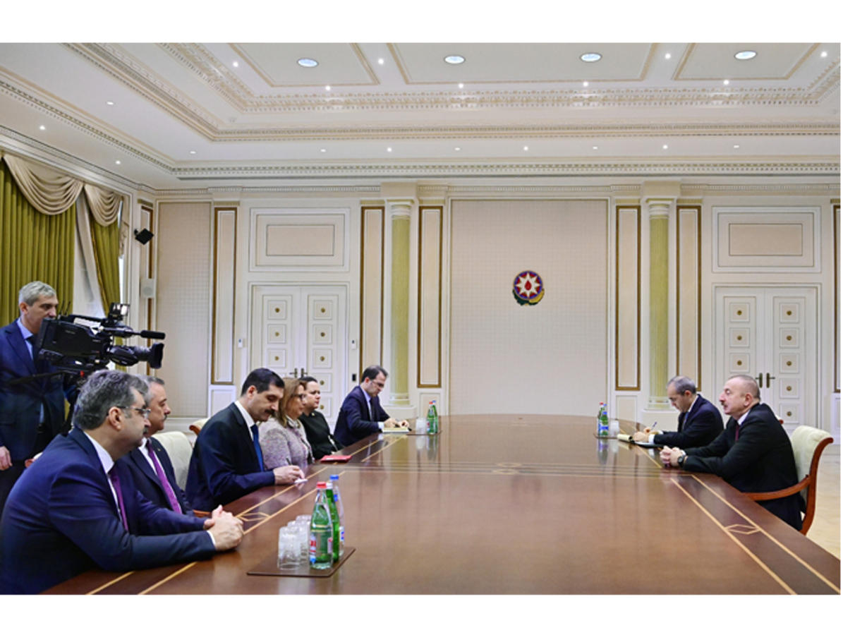 Президент Ильхам Алиев принял делегацию во главе с министром торговли Турции (ФОТО)