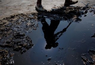 В Баку осушено загрязненное нефтяными отходами озеро