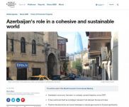 President Ilham Aliyev: Azerbaijan's role in a cohesive and sustainable world