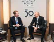 President Ilham Aliyev met with President of World Economic Forum in Davos