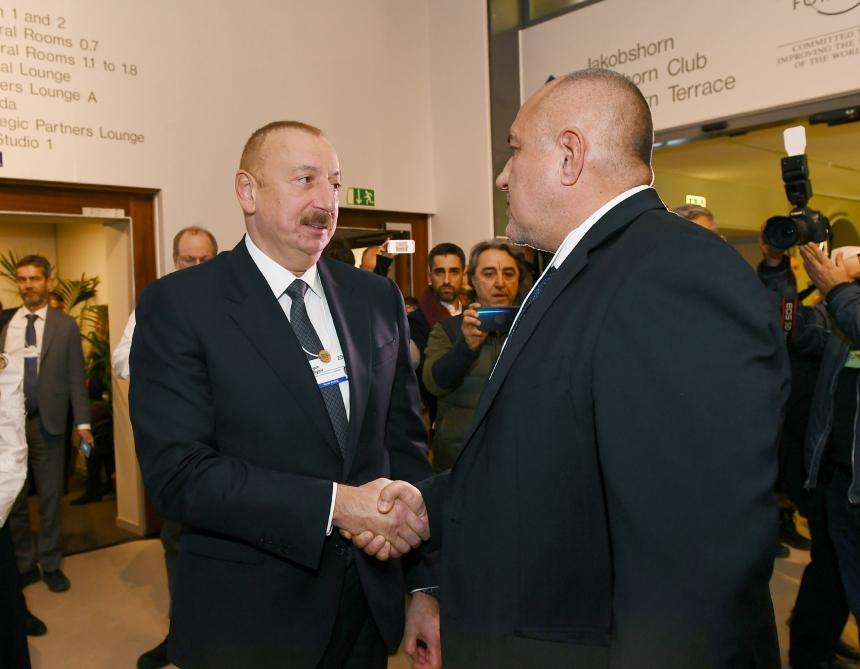 Azerbaijani president meets with Polish president in Davos (PHOTO)