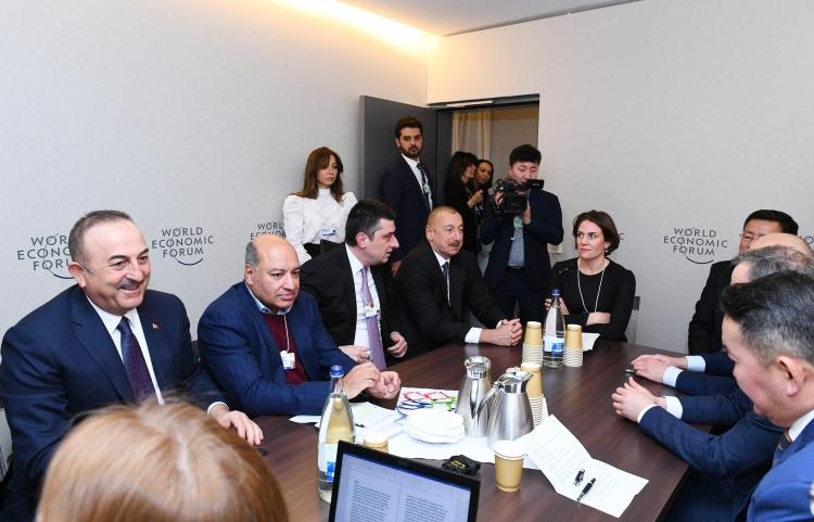 President Ilham Aliyev attends session as part of World Economic Forum