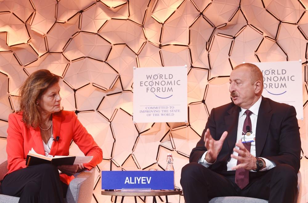 Prezident İlham Əliyev Davos Dünya İqtisadi Forumunun “Strateji baxış: Avrasiya” mövzusunda panelində iştirak edib (FOTO) (YENİLƏNİB)