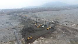 В одном из районов Азербайджана строится новый мост (ФОТО)