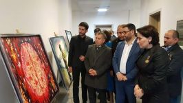 Biləsuvarda "Xocalı - Tarixin qan yaddaşı" adlı rəsm sərgisinin açlışı olub (FOTO)