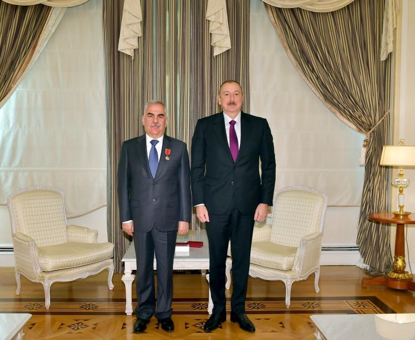 President Ilham Aliyev presents “Sharaf” Order to Vasif Talibov (PHOTO ...