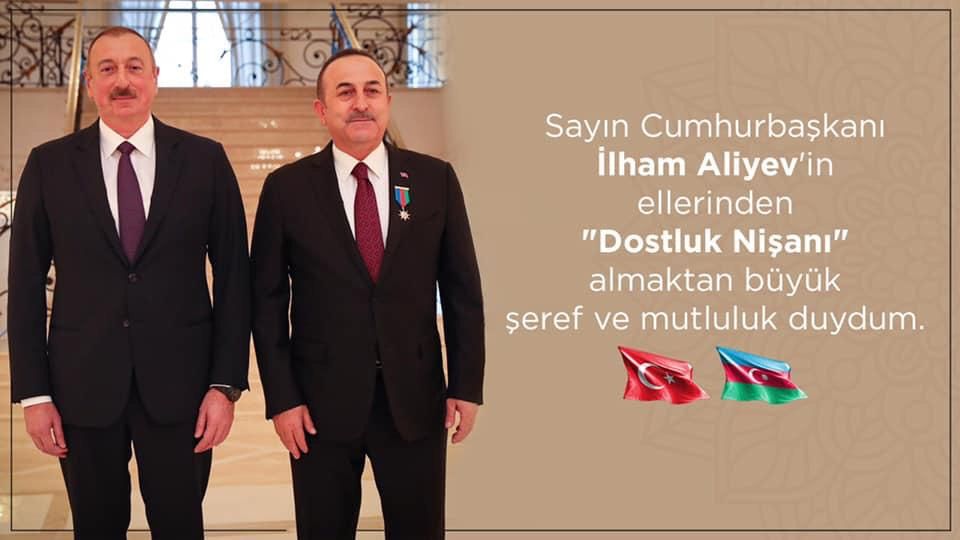Mövlud Çavuşoğlu: "Dostluq" ordenini almaqdan şərəf və qürur duydum