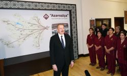 President Ilham Aliyev attends opening of Kurdamir branch of “Azerkhalcha” OJSC (PHOTO)
