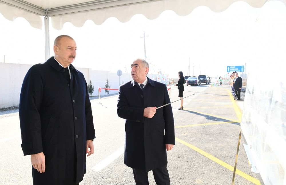 Prezident İlham Əliyev Pirili-Muradxan-Sor-Sor avtomobil yolunun yenidənqurmadan sonra açılışında iştirak edib (FOTO) (YENİLƏNİB)