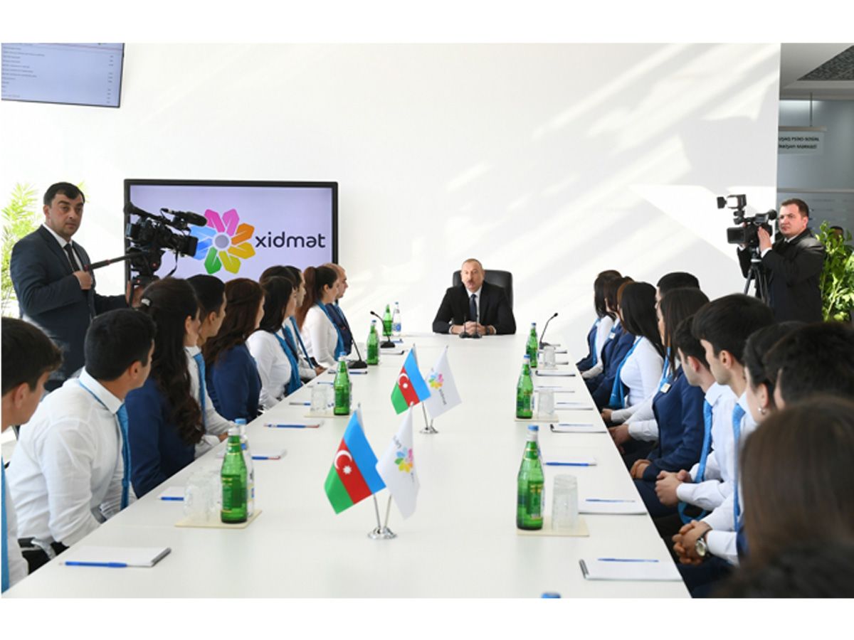 Президент Ильхам Алиев принял участие в церемонии открытия центра ASAN xidmət в Кюрдамире (ФОТО) (версия 2)