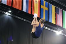 Milli Gimnastika Arenasında batut gimnastikası və tamblinq üzrə Dünya Kubokunun iştirakçılarının podium məşqləri keçirilir (FOTO)