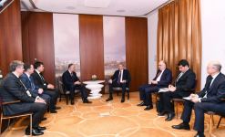 President Ilham Aliyev meets Moldovan President Igor Dodon in Munich (PHOTO)