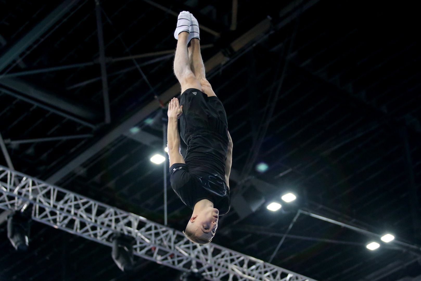 Podium training of gymnasts underway on eve of World Cup in Trampoline and Tumbling in Baku (PHOTO)