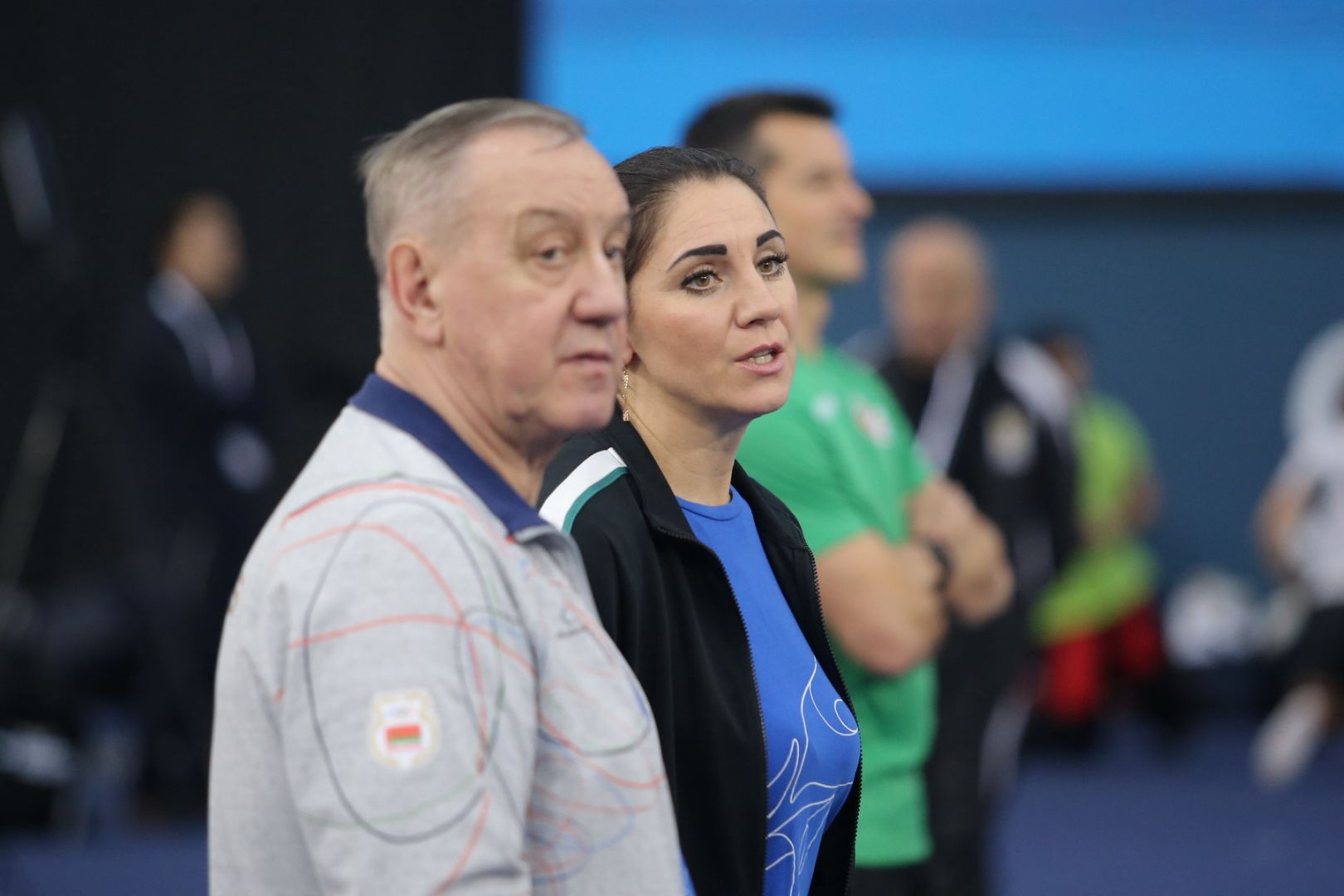 Milli Gimnastika Arenasında batut gimnastikası və tamblinq üzrə Dünya Kubokunun iştirakçılarının podium məşqləri keçirilir (FOTO)