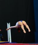 На Национальной арене гимнастики продолжаются соревнования в рамках Кубка мира по прыжкам на батуте и тамблингу (ФОТО)