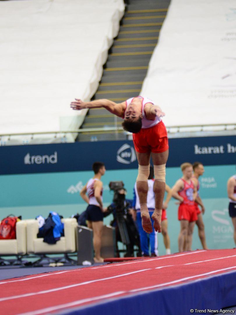 Bakıda batut gimnastikası və tamblinq üzrə Dünya Kuboku start götürüb (FOTO)