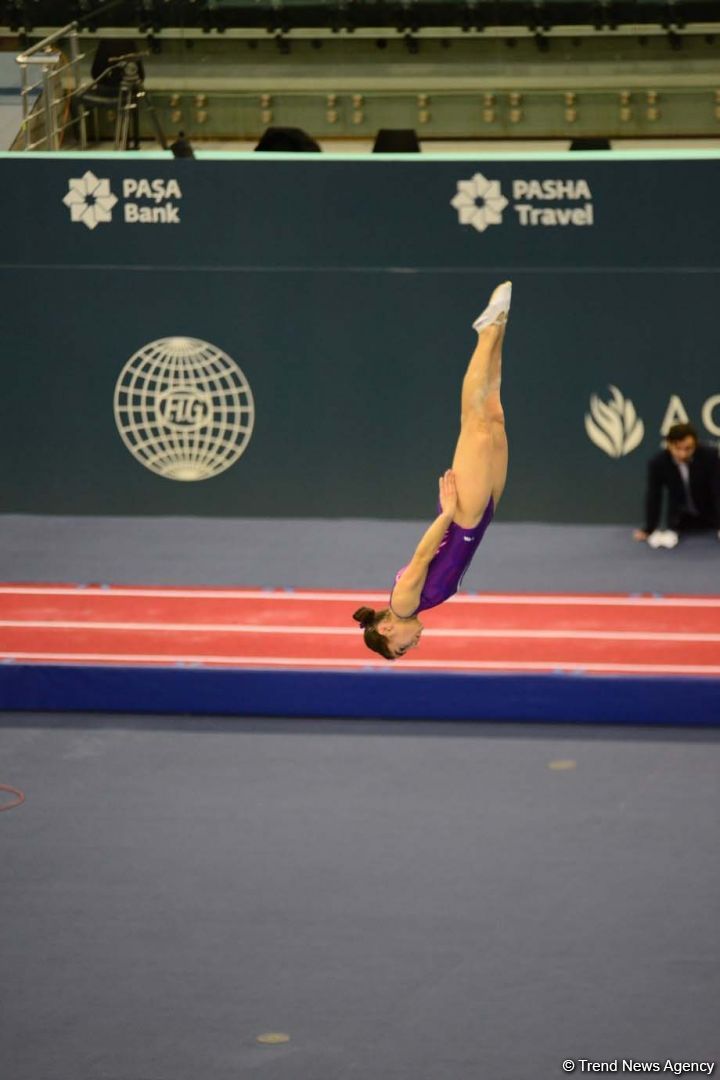 Азербайджанская гимнастка Сельджан Магсудова представила свою программу в рамках Кубка мира (ФОТО)