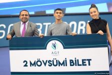 Baku hosts awarding ceremony for winners of synchronized trampoline program at FIG World Cup in Trampoline Gymnastics & Tumbling (PHOTO)