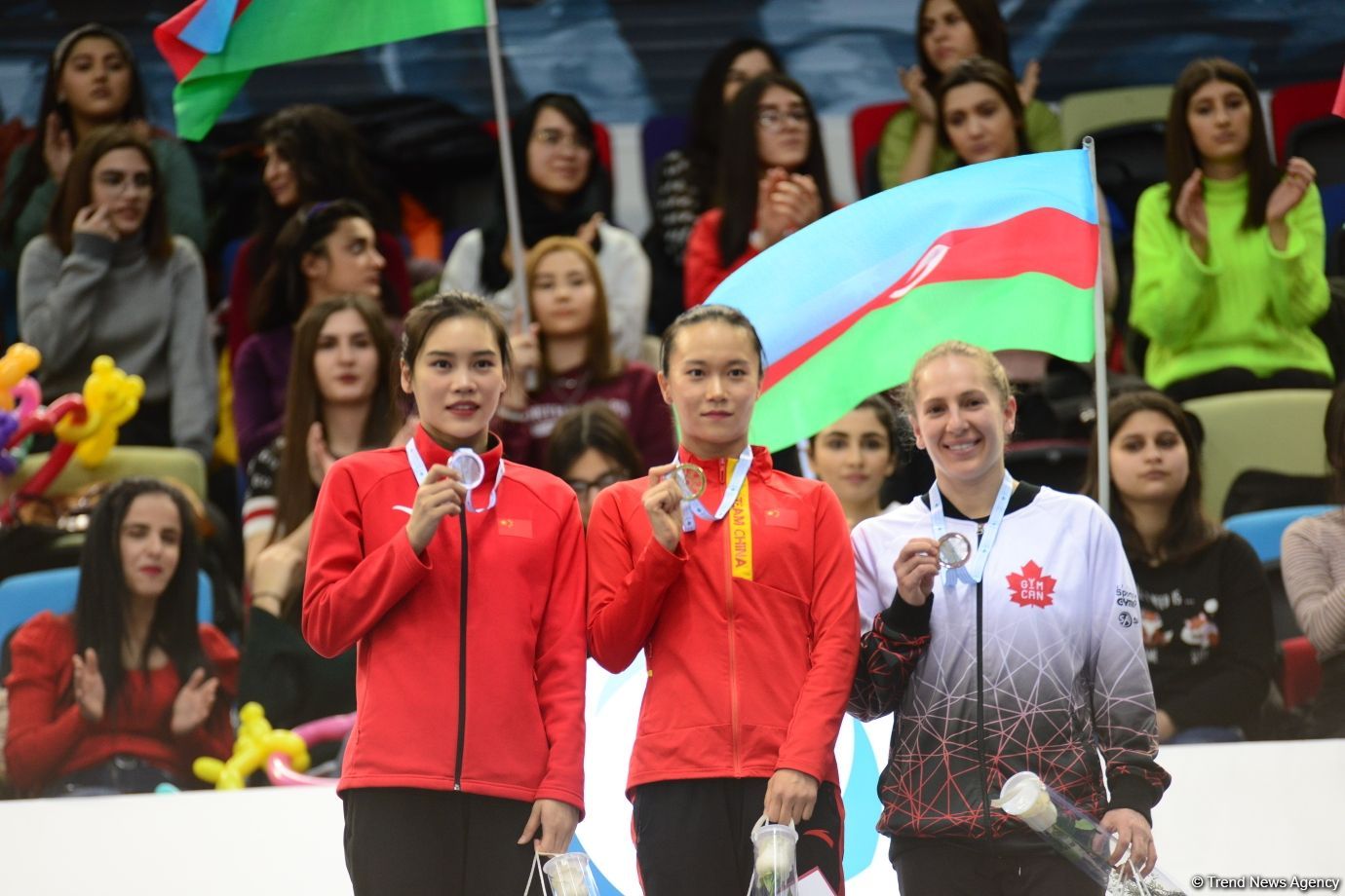 Awarding ceremony for winners of individual program at FIG World Cup in Trampoline Gymnastics & Tumbling held in Baku (PHOTO)
