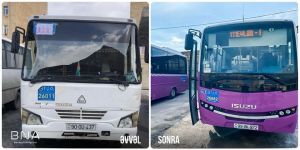 Bakıda daha bir marşruta yeni avtobuslar verildi (FOTO)
