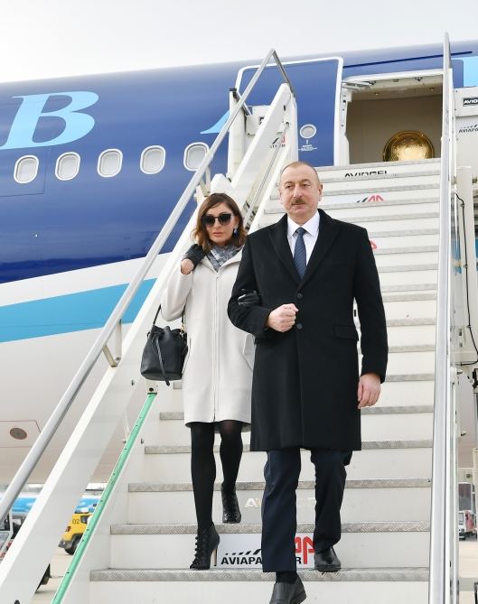 Президент Ильхам Алиев прибыл с государственным визитом в Италию (ФОТО)