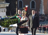 Президент Ильхам Алиев и Первая леди Мехрибан Алиева посетили памятник неизвестному солдату в Риме (ФОТО)