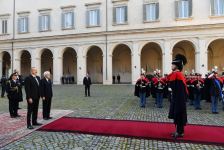 Prezident İlham Əliyevin Romada rəsmi qarşılanma mərasimi olub (FOTO/VİDEO)