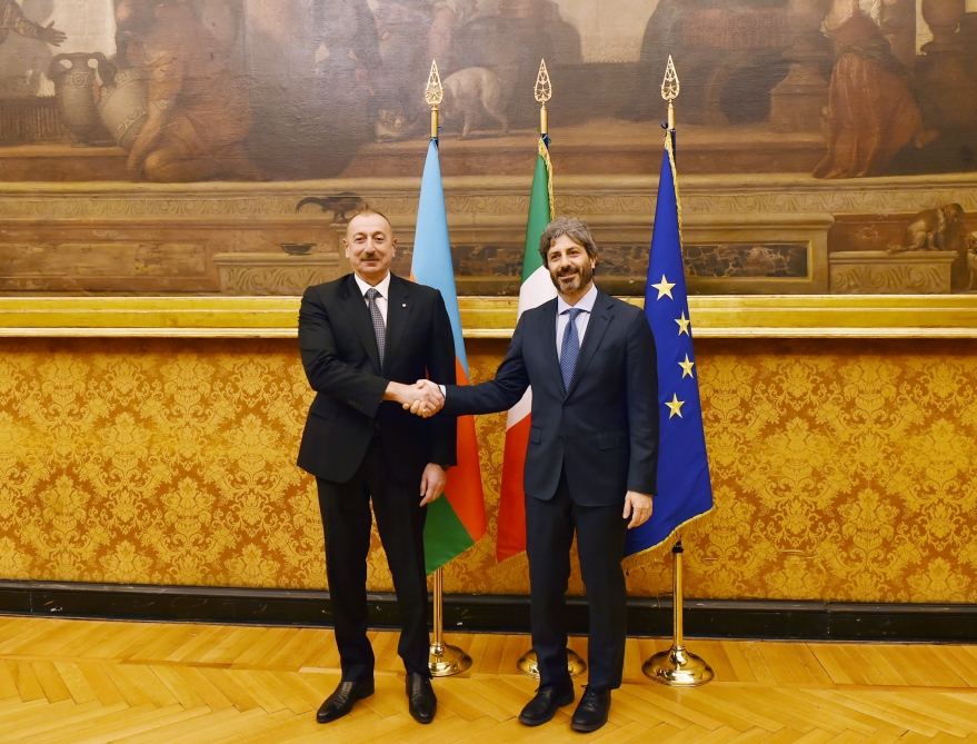Президент Ильхам Алиев встретился с председателем палаты депутатов Италии (ФОТО)