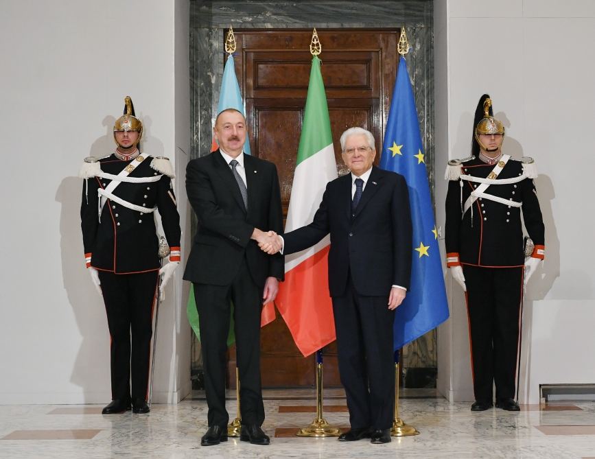 Official welcome ceremony held for Azerbaijani president in Rome (PHOTO/VIDEO)