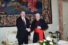 В Ватикане состоялась встреча Президента Ильхама Алиева с государственным секретарем Святого Престола кардиналом Пьетро Паролином (ФОТО)