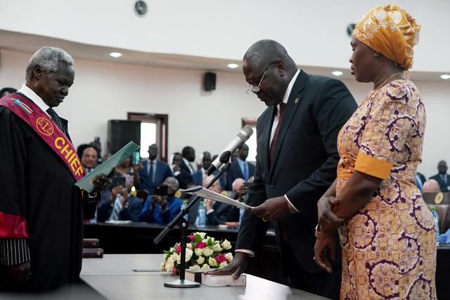 Now to end 'long suffering': South Sudan's former rebel leader sworn in as first vice president