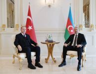 Состоялась встреча Президентов Азербайджана и Турции один на один (ФОТО)