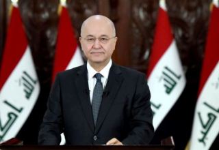 Iraq's President Barham Salih congratulates President Ilham Aliyev