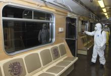 Metroda dezinfeksiya işləri aparılır (FOTO) - Gallery Thumbnail