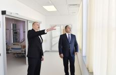Президент Ильхам Алиев принял участие в открытии Геранбойской районной центральной больницы (ФОТО) (Версия 2)
