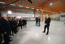 Prezident İlham Əliyev Qazaxda əhəng zavodunun açılışında iştirak edib (FOTO/VİDEO) (YENİLƏNİB)