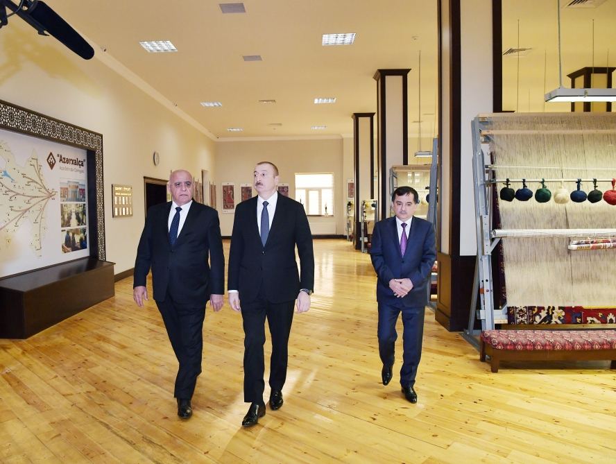 President Ilham Aliyev visited Gazakh branch of “Azerkhalcha” OJSC (PHOTO)