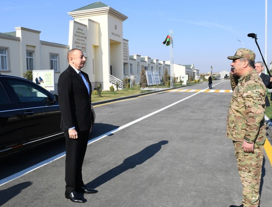 Prezident İlham Əliyev Daxili Qoşunların “N” saylı hərbi hissəsinin açılışında iştirak edib