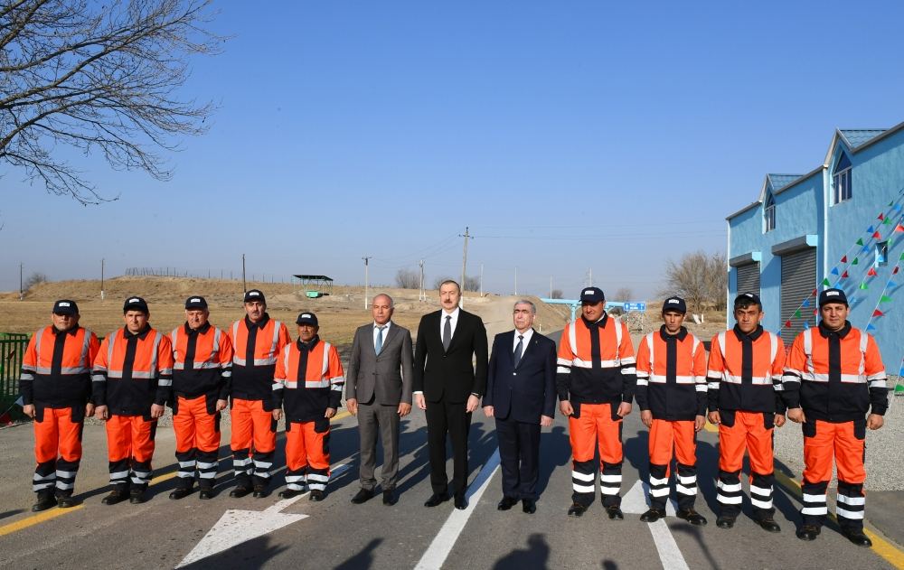 Prezident İlham Əliyev Ağstafada avtomobil yolunun yenidənqurma və bərpadan sonra açılışında iştirak edib (FOTO) (YENİLƏNİB)