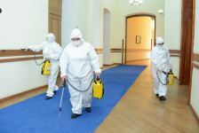 UNEC-də dezinfeksiya işləri aparılıb (FOTO)