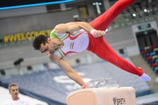 Podium training of athletes involved in FIG Artistic Gymnastics Apparatus World Cup underway at National Gymnastics Arena in Baku (PHOTO) - Gallery Thumbnail