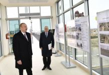 Президент Ильхам Алиев принял участие в открытии после реконструкции участка Пиршаги-Горадил-Новханы-Сумгайыт Абшеронской кольцевой железной дороги (ФОТО/ВИДЕО)