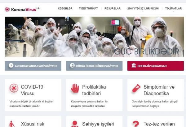 Azerbaijan launches information portal on coronavirus