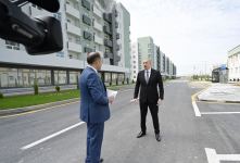 Azerbaijani president, first lady attend opening of Hovsan residential complex (PHOTO)