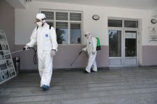 Heydər Əliyev Fondu koronavirus infeksiyası ilə mübarizə sahəsində bir sıra müəssisələrin dezinfeksiya işlərini təşkil edib (FOTO/VİDEO)