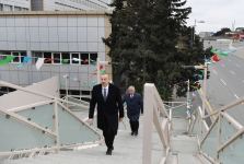 Президент Ильхам Алиев ознакомился с работами по расширению дороги Баку-Сумгайыт и принял участие в открытии пешеходного перехода на пересечении Московского проспекта и улицы 20 Января (ФОТО/ВИДЕО)